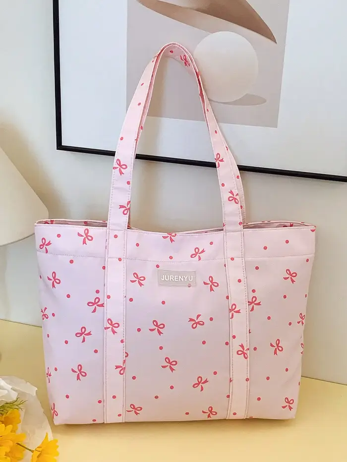 Sac fourre-tout à motif nœud mignon