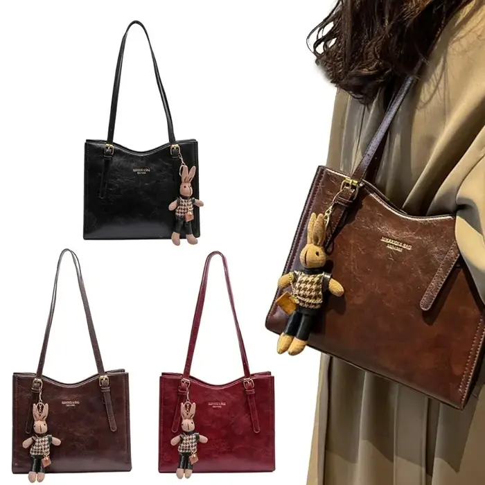 Sac à bandoulière vintage pour femme avec pendentif