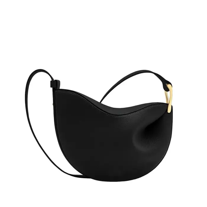 Sac bandoulière messager pour femme en cuir texturé litchi