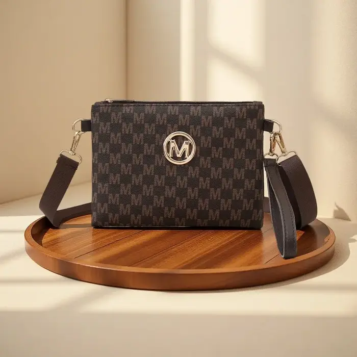 Petit sac à bandoulière monogramme rétro vintage