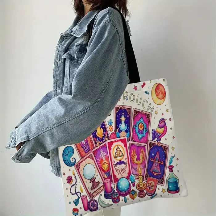 La pochette de Tarot sac à main vibrant sac fourre-tout décoratif sac à bandoulière à usage quotidien décontracté