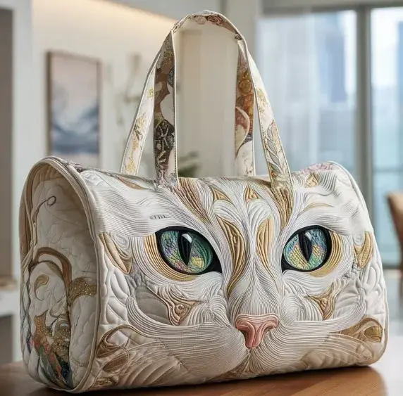 Sac de voyage imprimé en 3D à motif de chat