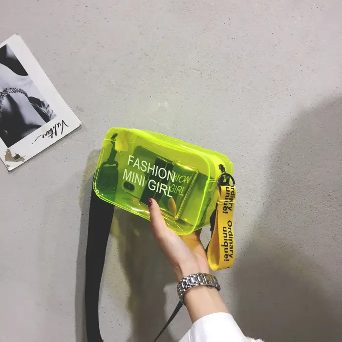 Nouveau petit sac carré sac de gelée Transparent sac à bandoulière pour femme sacs à main de mode pour femmes