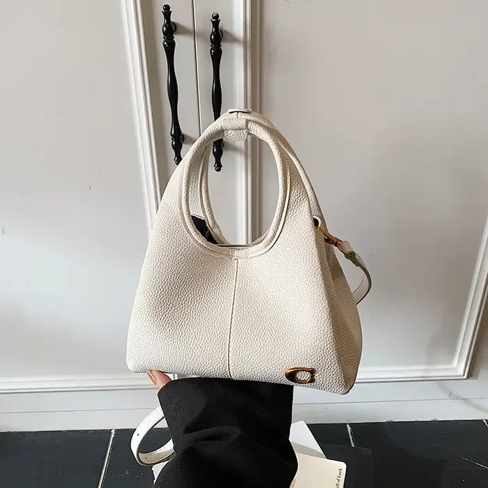 Sac à main marron café en similicuir suédé pour femme