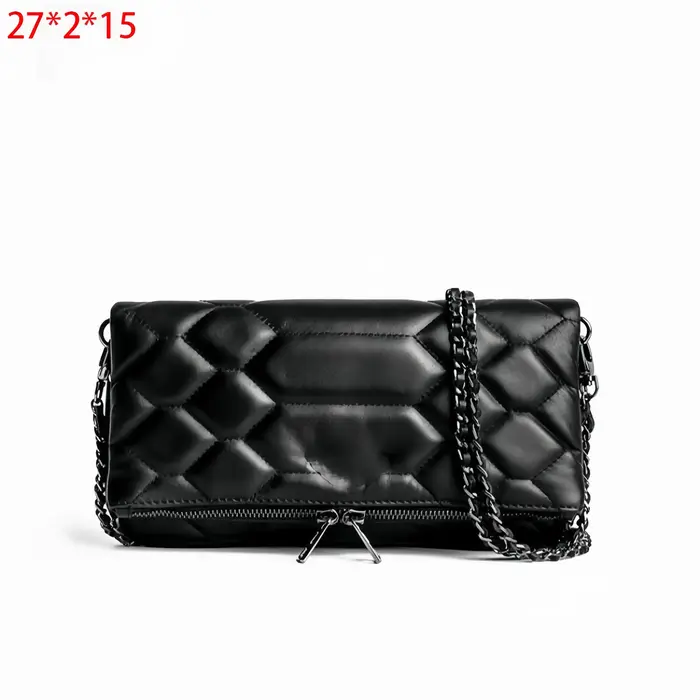 Sac à main à bandoulière à ailes pour femmes, sac enveloppe noir classique avec sangle de chaîne en 