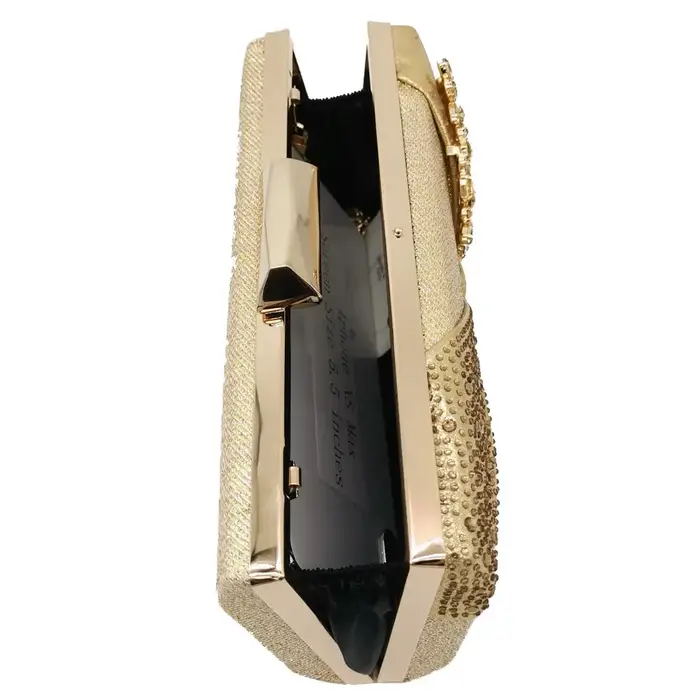 Boutique De FGG doré brillant paillettes nœud pochette pour femmes sac De soirée mariée diamant sacs à main mariage cristal sac fête Cocktail sac