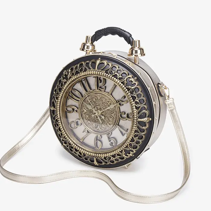 Sac à main avec horloge créative rétro, nouveau style, sens du design à la mode et de niche, sac à b