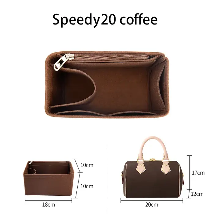 WUTA feutre insérer sac organisateur pour for LV Speedy 20 25 30 35 rabat sac à main sac intérieur m