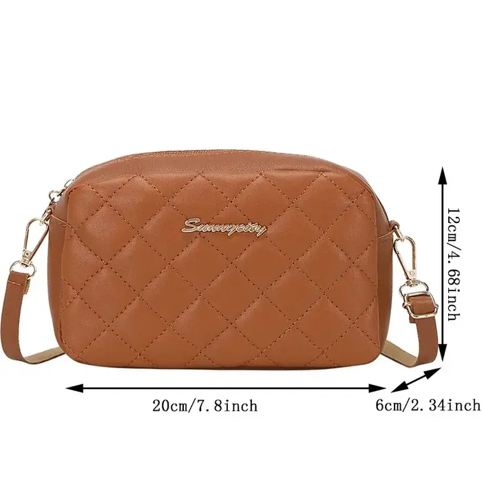 Petit sac messager pour femmes tendance Lingge broderie caméra femme sacs à bandoulière mode chaîne dames sac