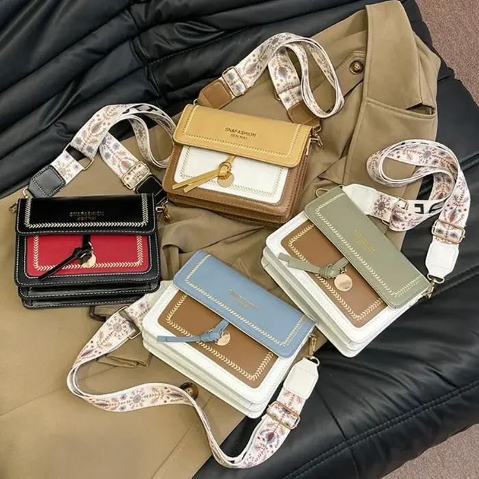 Sacs à bandoulière de couleur contrastée