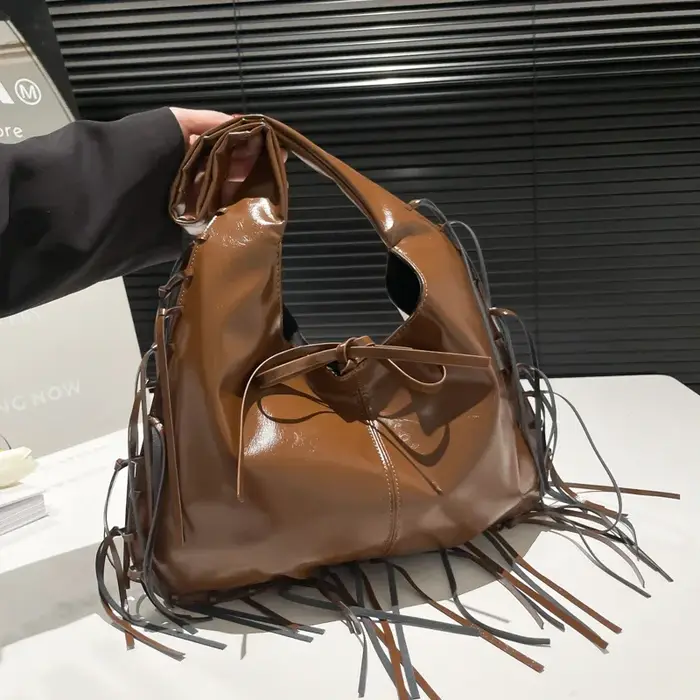Mode gland sac à bandoulière femmes argent noir sac en cuir souple grande capacité sous les bras fourre-tout Hobo Shopper sac dame aisselle sac à main