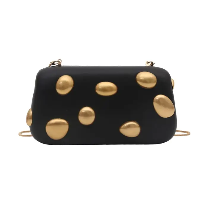 Sac sous les bras rétro pour femmes, Design décoratif à rivets, nouveau sac de téléphone à Texture p