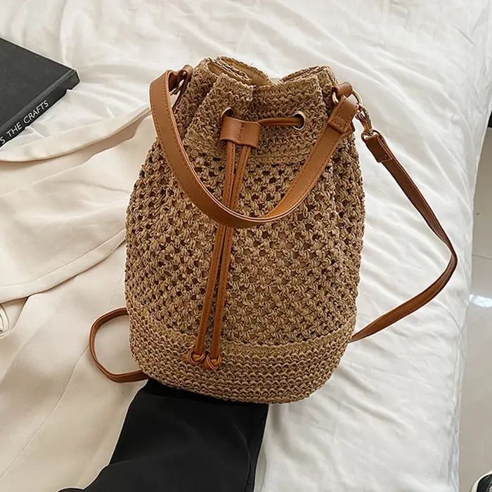 Sac d'été en paille tressée pour femmes