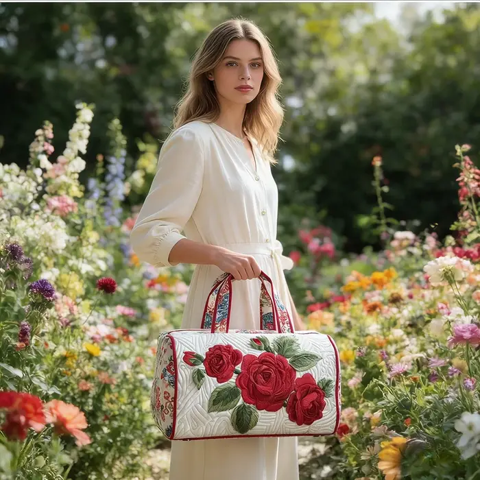 Sac de voyage matelassé imprimé 3D tendance pour femme