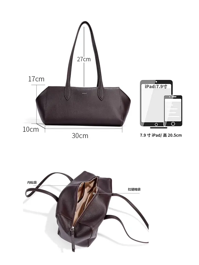 Sacs sous les bras en cuir véritable de vache souple pour femmes, sac à bandoulière en cuir de quali