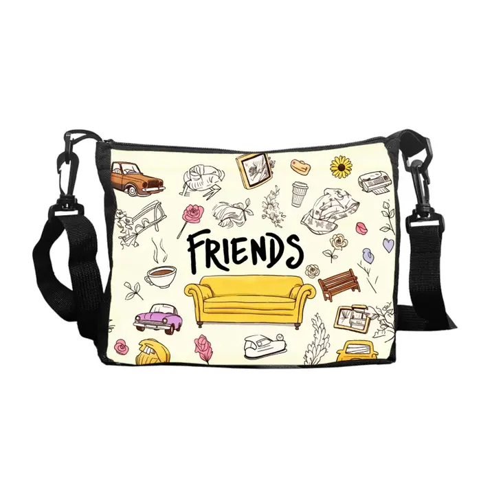 Sac bandoulière imprimé motif série télévisée Friends