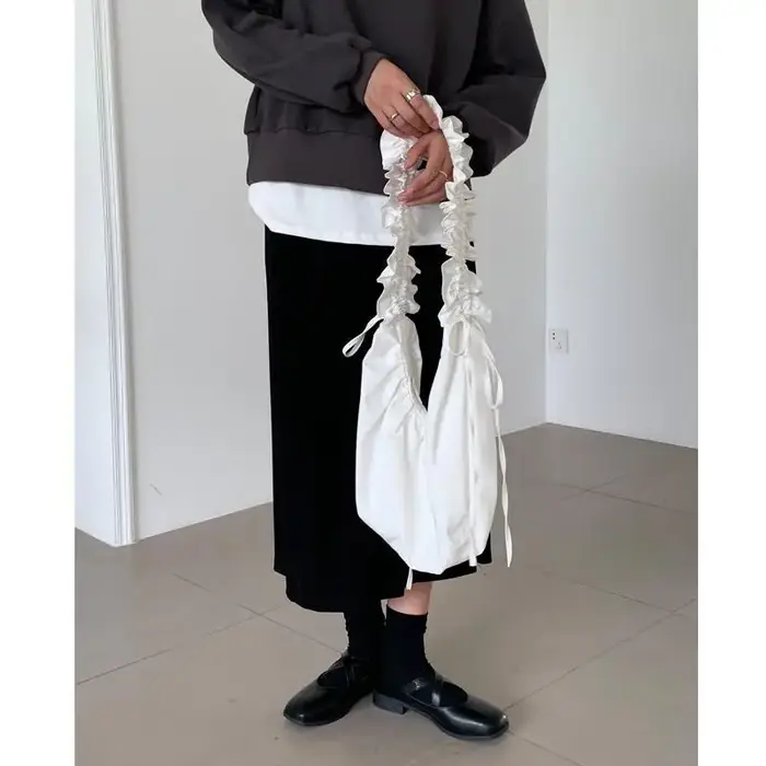 Sac de shopping pliable en dentelle pour femmes