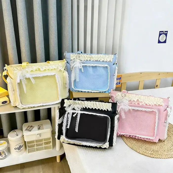 Sac Ita japonais Y2K transparent de grande capacité