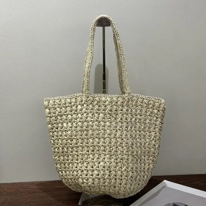 Sac fourre-tout en paille tressé à la main pour femme