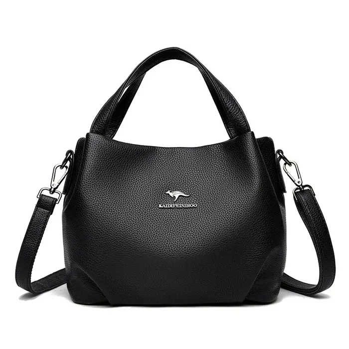 Sacs à Main en cuir PU souple véritable pour femmes, fourre-tout à bandoulière Vintage de luxe de st
