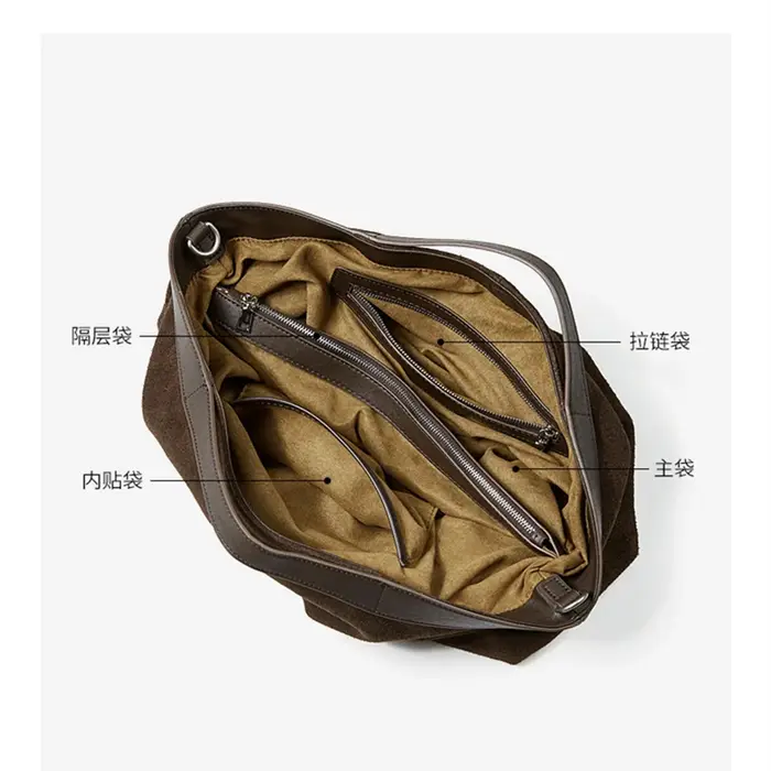 Sacs Hobo en Cuir Souple Véritable BURMINSA pour Femmes