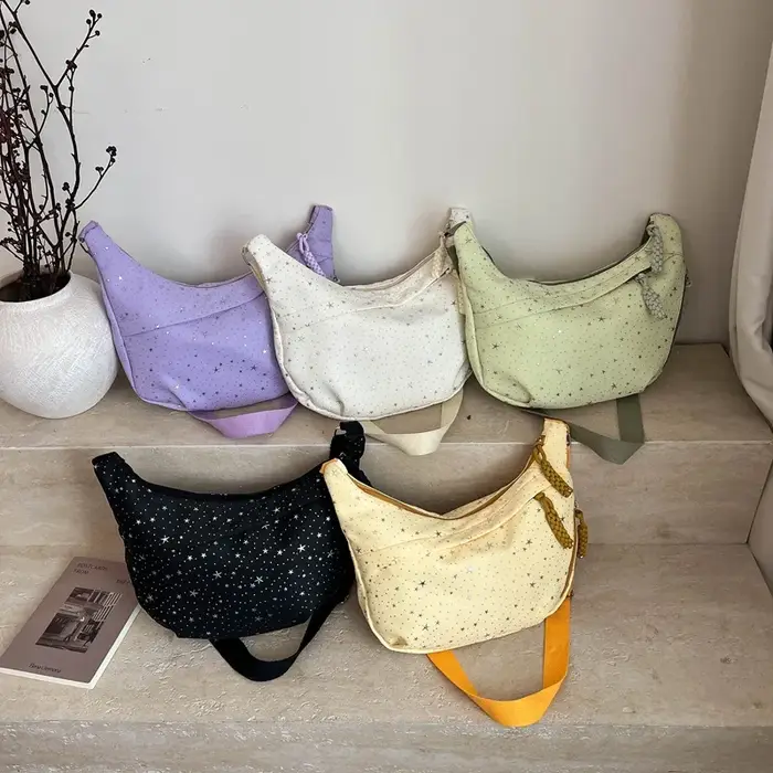 Sac à bandoulière tendance à imprimé étoiles pour femme
