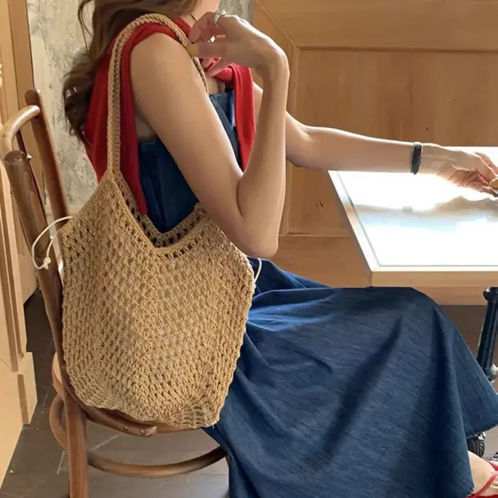 Sac fourre-tout esthétique en crochet
