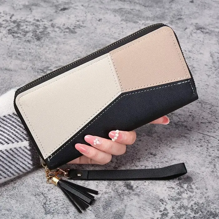 Mode Zipper Portefeuilles Femmes Long Sacs À Main Porte Monnaie Cartes Titulaire PU En Cuir Billfold Portefeuille