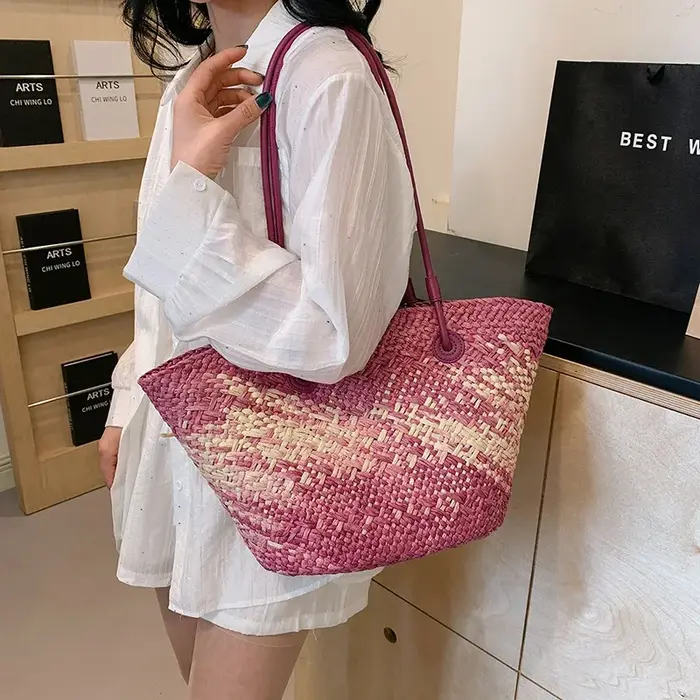  Sacs fourre-tout en paille de Style français pour femmes