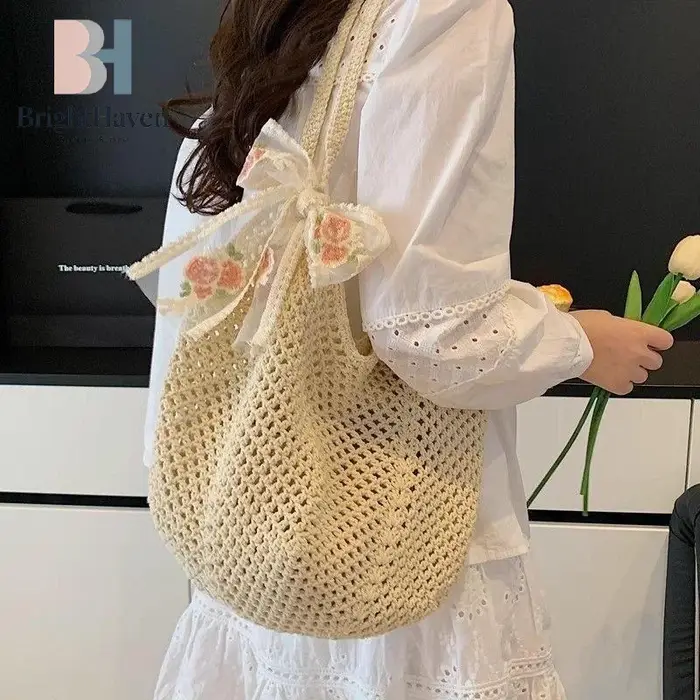 Sac tissé grande capacité pour femme