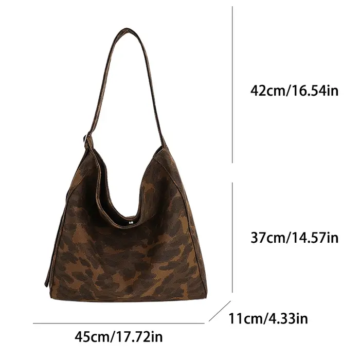 Sac à bandoulière en toile camouflage pour femmes