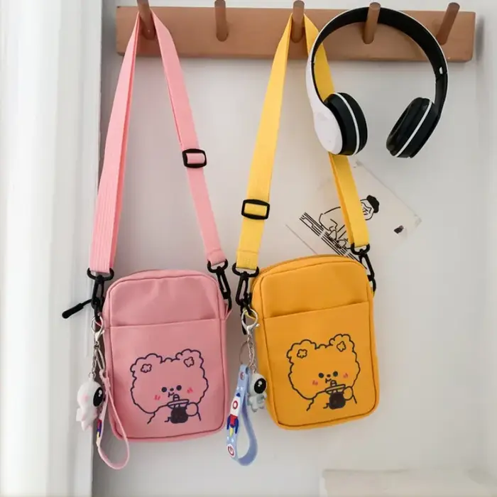 Mignon Mini toile sacs à main femmes sac petit tissu épaule