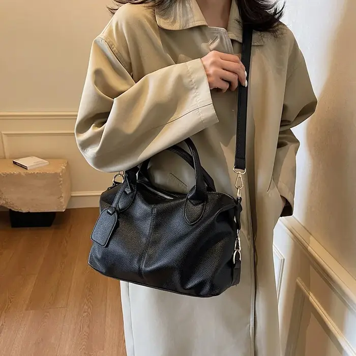 Sac à bandoulière de luxe en cuir souple PU pour femmes