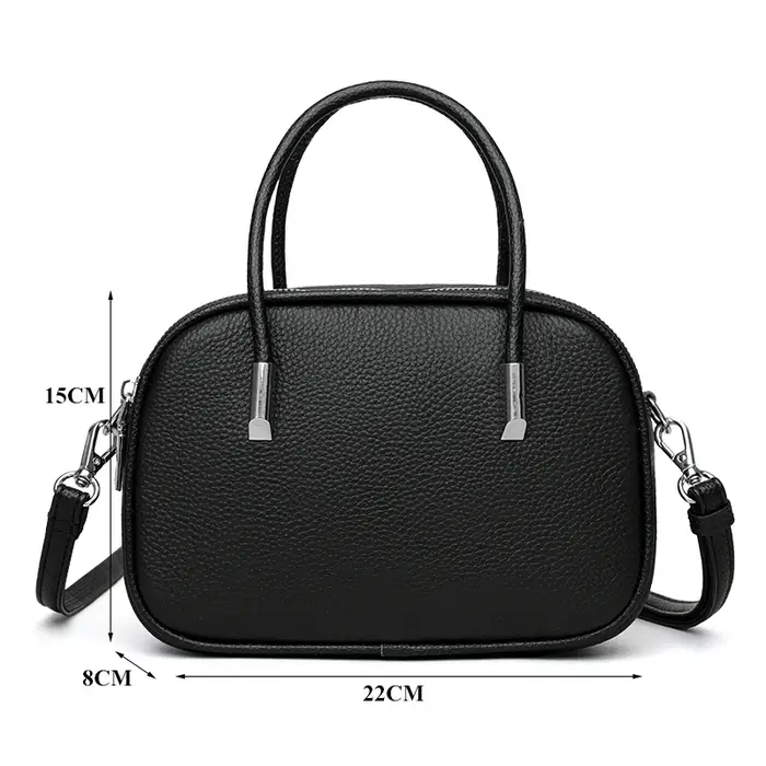 Sac bandoulière en cuir véritable pour femme