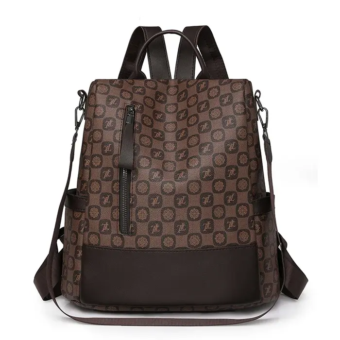 Sac à dos antivol avec lettres imprimées, sacs à dos de voyage multifonctionnels de grande capacité,