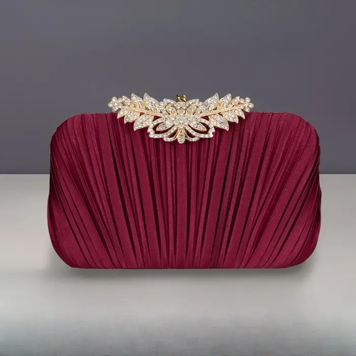 Nouvelle pochette de soirée plissée haut de gamme pour femme