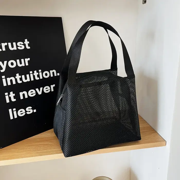 Nouveau sac en maille de grande capacité avec poignée