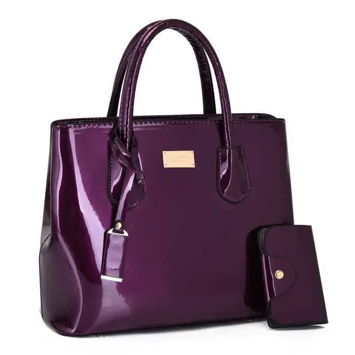 Ensemble de sacs de maternité tendance deux pièces, sac bandoulière brillant polyvalent et élégant,