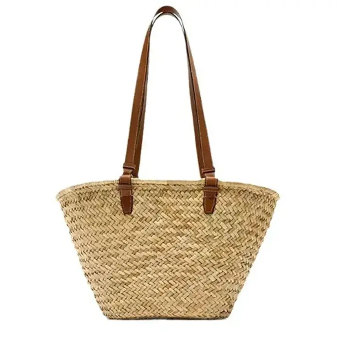 Sacs fourre-tout en paille tissé pour femmes, sacs à main de grande capacité, décontracté, plage, in