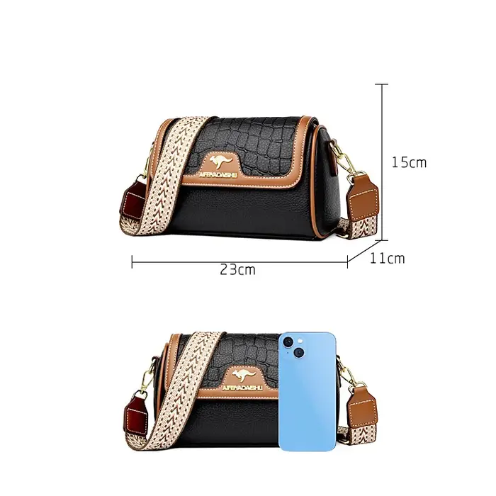 Sac à main à bandoulière en cuir Pu pour femmes