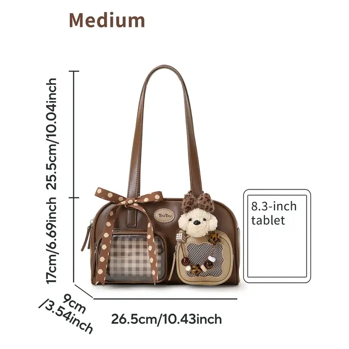 Sac à main de luxe en cuir Toutou multi-poches pour femme