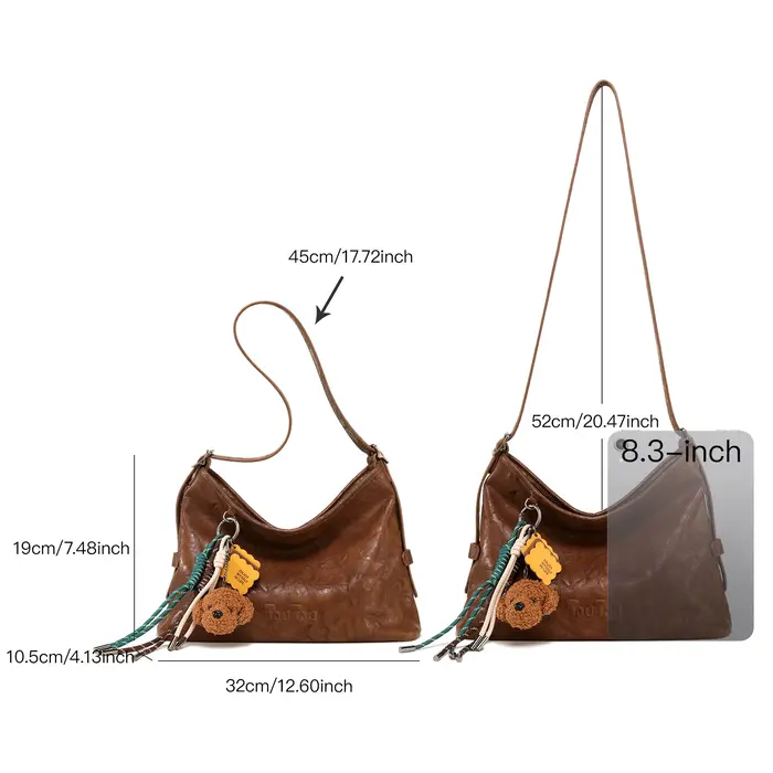 TOUTOU – sacs à bandoulière originaux pour femmes, sac fourre-tout imitant le cuir tanné végétal, sa