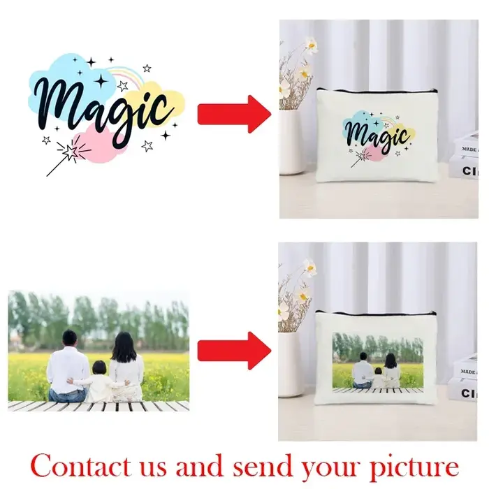 Personnalisez votre propre conception Photo/nom/Logo/texte trousse de maquillage cadeau de demoiselle d'honneur organisateur de cosmétiques de voyage sacs de toilette prix bas en gros