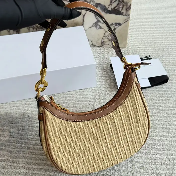 Nouveau Sac de Luxe de Créateur, Sac à Main en Paille à Porter à l'Épaule ou sous le Bras, Grande Ca