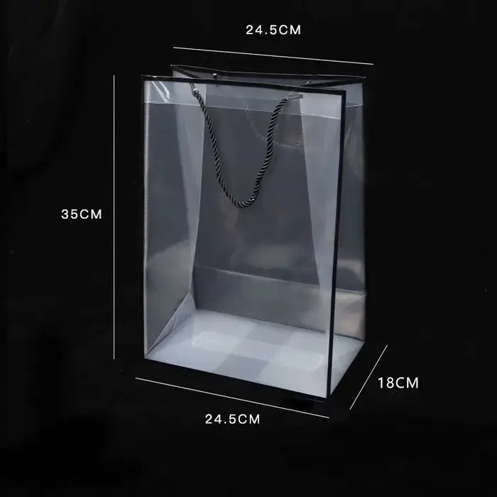 Sac fourre-tout transparent pour femme, sac d'emballage de bouquet de fleurs, sac cadeau pour fleuri