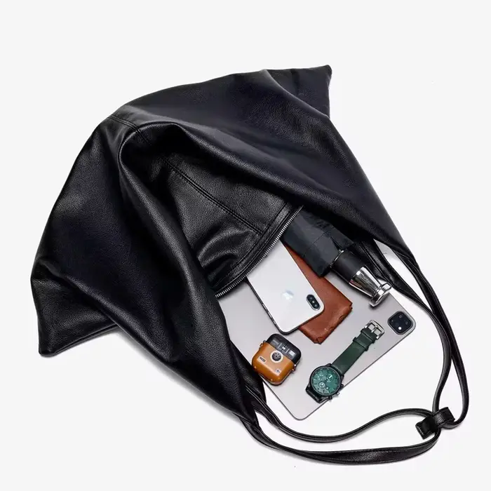 SHELKSBAG Sac à bandoulière ample surdimensionné pour femme en simili cuir souple sacs à main extra large sac