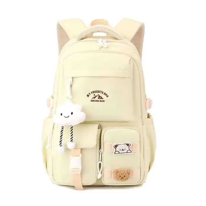 Sac à dos de style collège japonais Ins avec pendentif