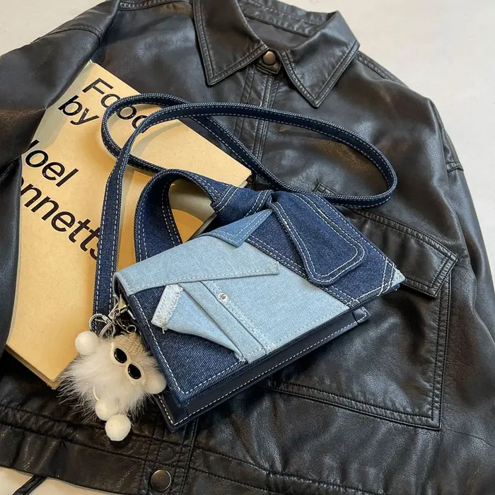 Sac à bandoulière en jean pour femme