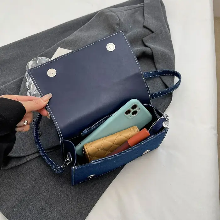 Sac à bandoulière en jean pour femme