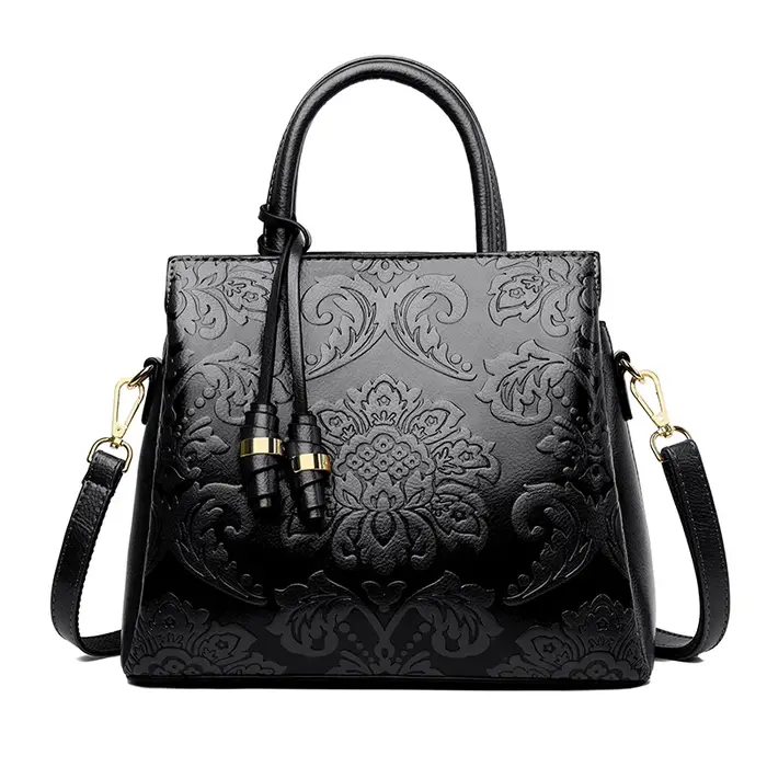 Sac à main en PU de luxe avec motif gaufré, sac fourre-tout grande capacité pour femme, idéal pour l